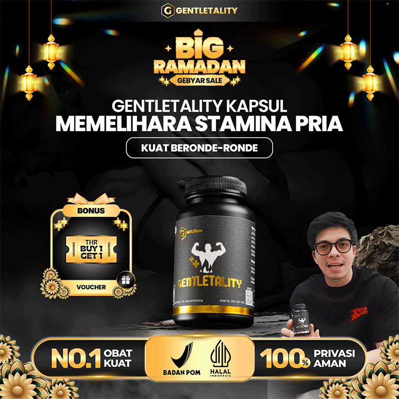 GENTLETALITY - Kapsul Stamina Obat Kuat Herbal Tahan Lama & Vitalitas Pria Dewasa Halal BPOM