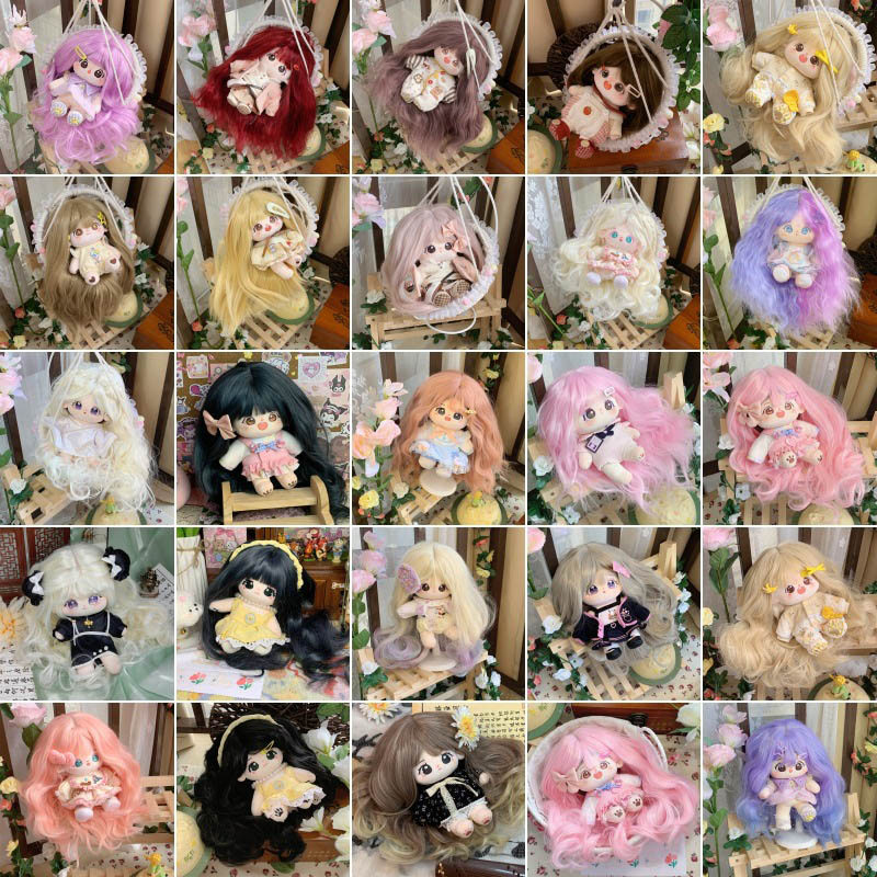 20cm Cotton Doll Wig Plush Doll Doll Hair 1/7 Hair DIY Accessories High-temperature Silk Material So