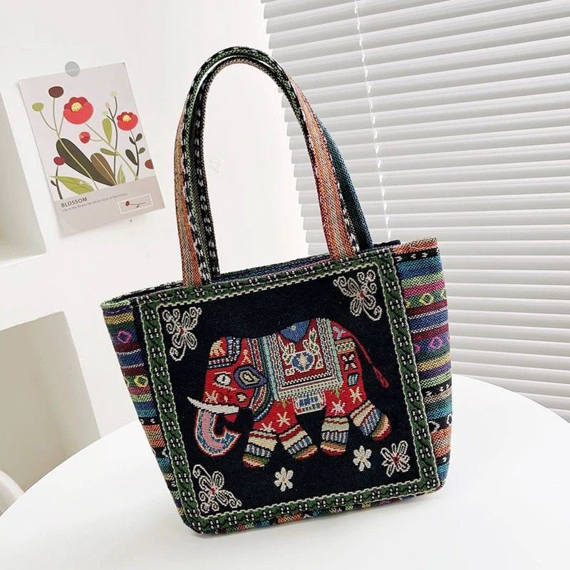 tas wanita vintage tkf 66 // totebag kanvas gajah // tas thailand / Handbag kanvas gajah oleh oleh b