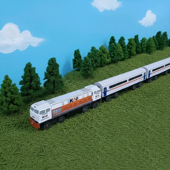 Mainan Kereta Anak KAI Lokomotif & Gerbong CC 206