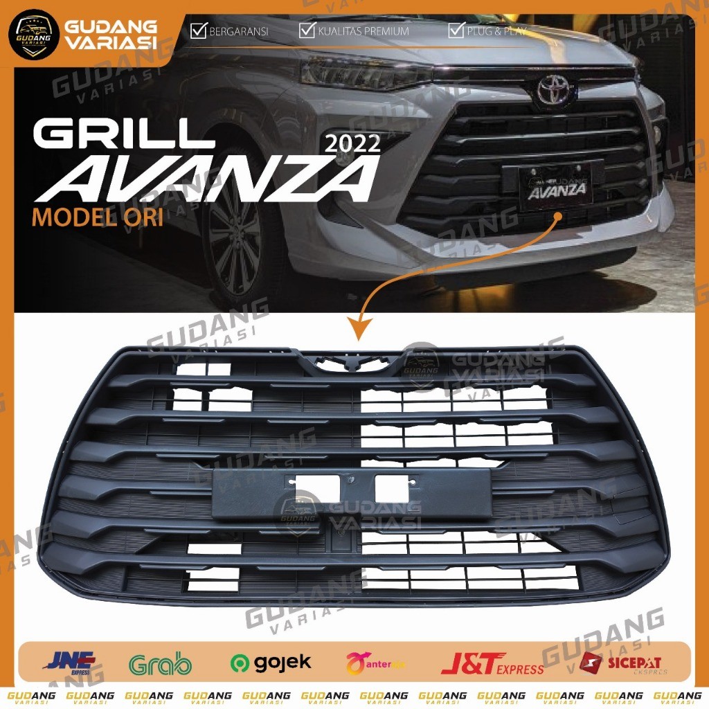 Grill Avanza 2022 - 2024 Model Ori Hitam Doff