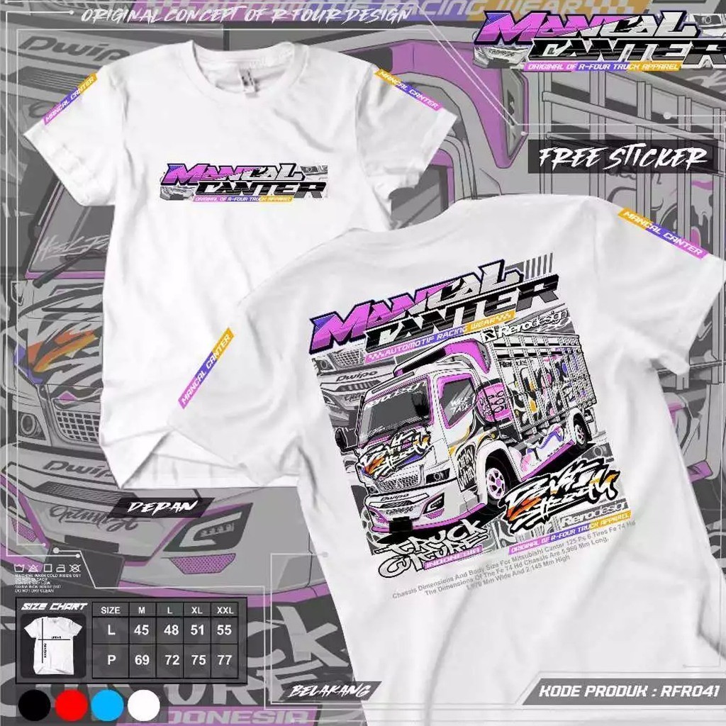 KKFASHION8877 Kaos Driver Canter RFR041 Canter Kaos Truk Canter Terlaris Kaos Truck Mania kaos cante