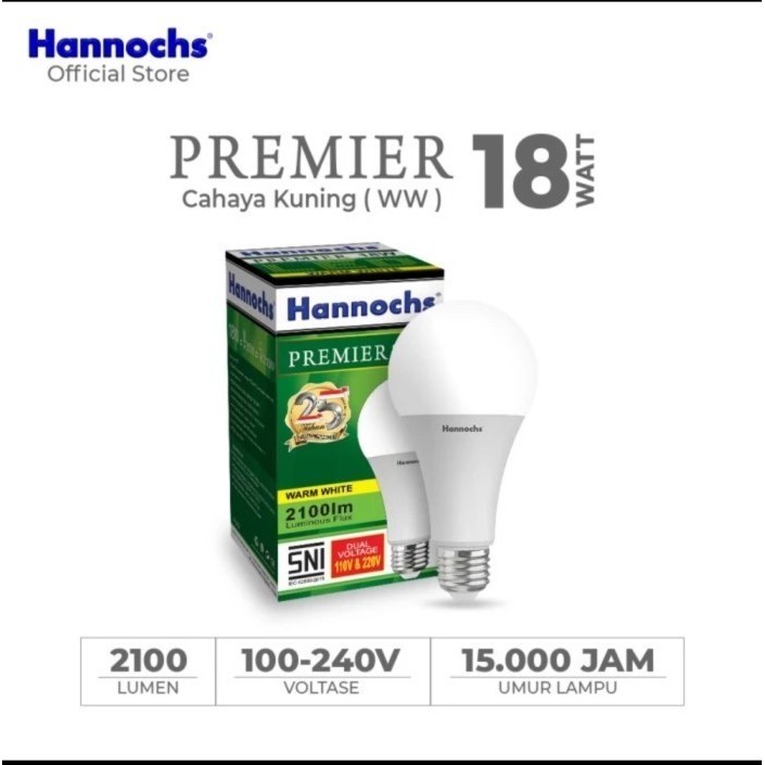 Hannochs Premier Lampu Led 18w Cahaya Kuning