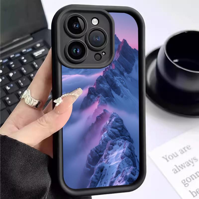 Soft Case Xiaomi Redmi Note 9 10 8 7 Pro 7S 2021 4G Max 9S 5G Lite 10S 10T Camera Lanskap Puncak Gun