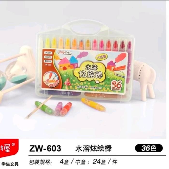 Best Seller  crayon grasp 603 isi 48 pcs/crayon grasp MATA BESAR jumbo/silky crayon/water soluble cr