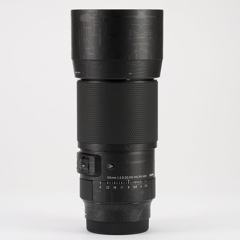 Pelindung layar untuk lensa Sigma 105 mm f/2.8 Sony L-mount, stiker makro 105art, hasil akhir matte.