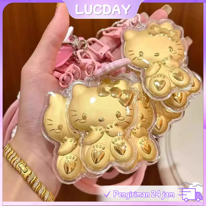 Ready Gantungan Kunci Hello Kitty Emas Imitasi | Aksesoris Tas & Ponsel Lucu & Modis | Hadiah Romant