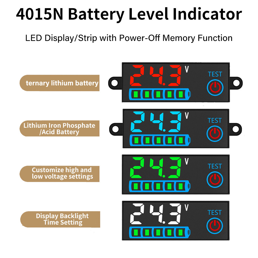 3S-14S DC7-55V Papan Indikator Pengisian Baterai Universal Asam/Litium Indikator Level Baterai Pengu
