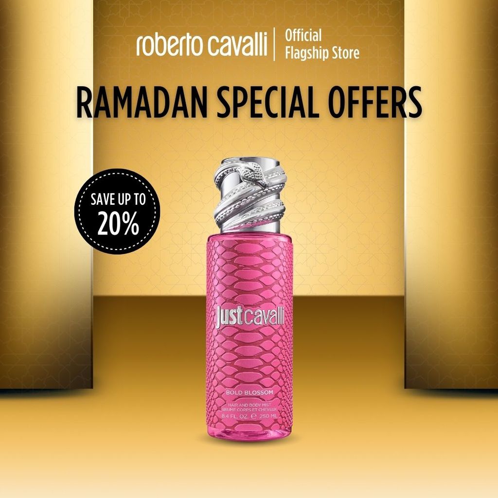 Roberto Cavalli Just Cavalli Bold Blossom Hair & Body Mist 250ml - Parfum Tubuh & Rambut Wanita