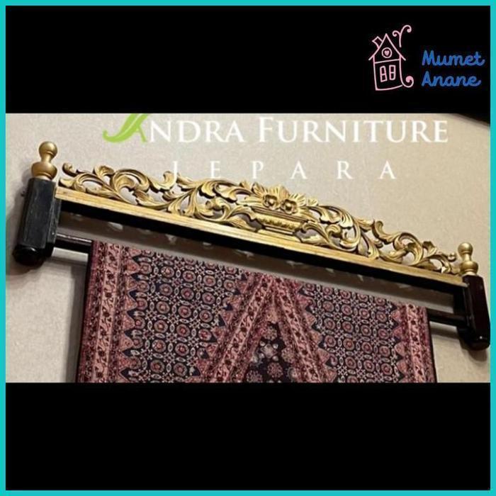 Gantungan Kain Kayu Jati,Gantungan Batik,Gawangan Ukir Nempel Dinding