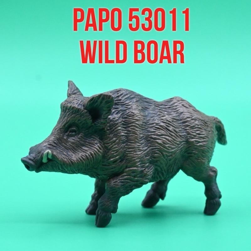 PAPO 53011 | Wild Boar Babirusa Babi Hutan Celeng Sus Scrofa  Babi Liar | Mainan Figure Binatang Min