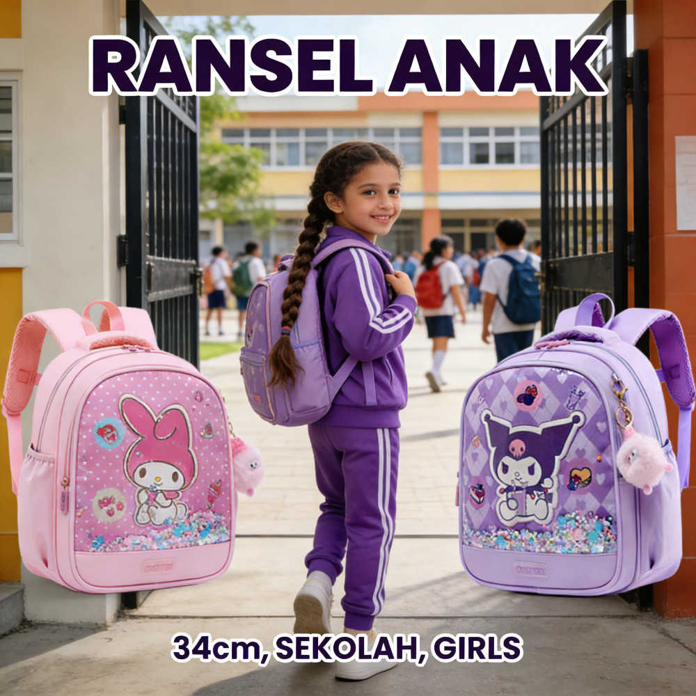 TAS RANSEL ANAK PEREMPUAN TAS SEKOLAH ANAK PEREMPUAN PAUD TK 34cm TAS SEKOLAH TAS Anak TK Perempuan