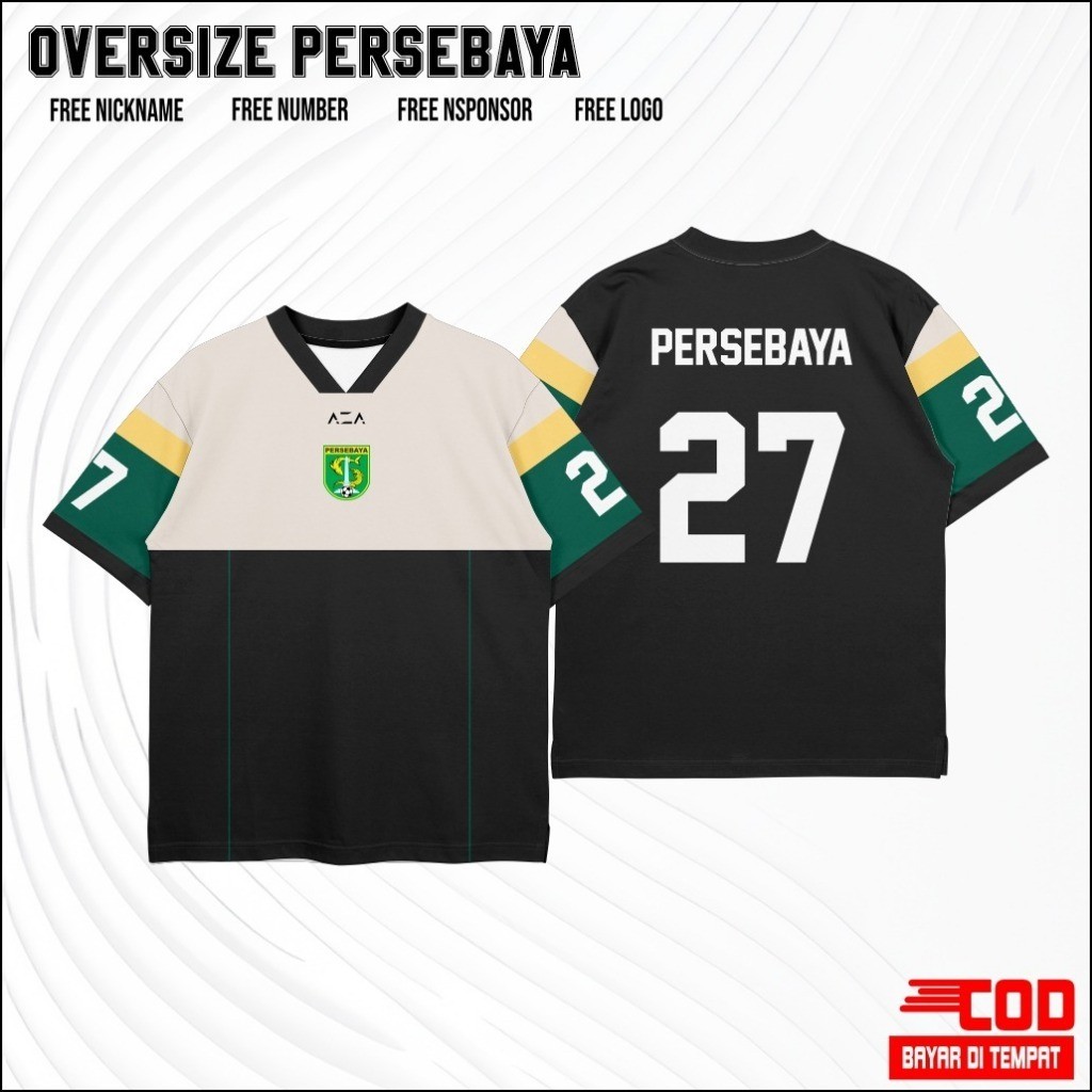 Jersey Bonek Persebaya Keren  Bahan Dryfit Milano Free Custom Nama
