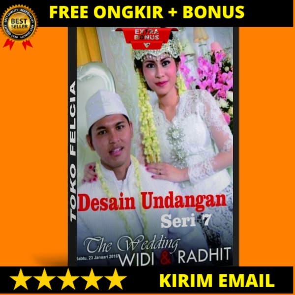Template Desain Undangan Pernikahan Seri 7