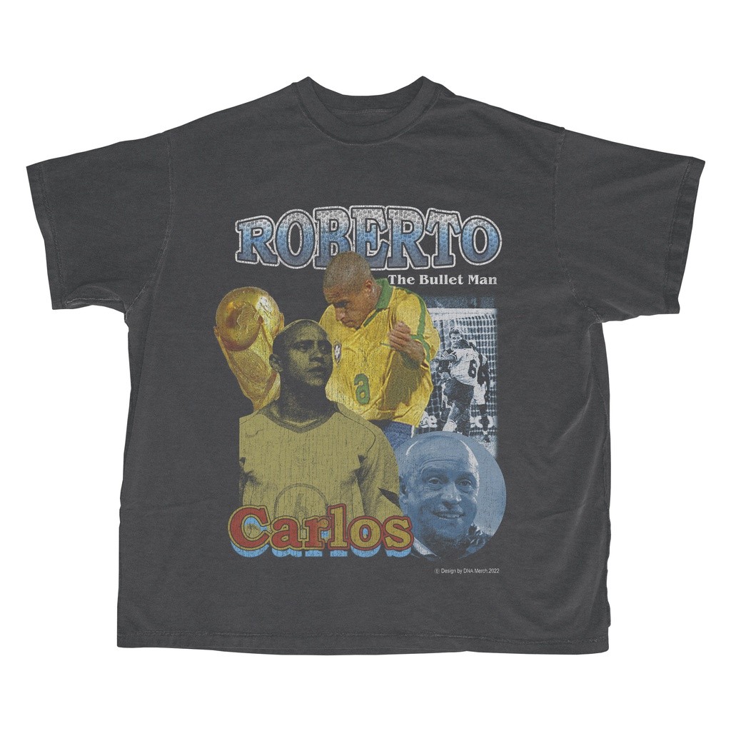 (COD) Roberto Carlos / Kaos Roberto Carlos Oversized Darkgrey / Vintage Tee / The Bullet Man / Footb