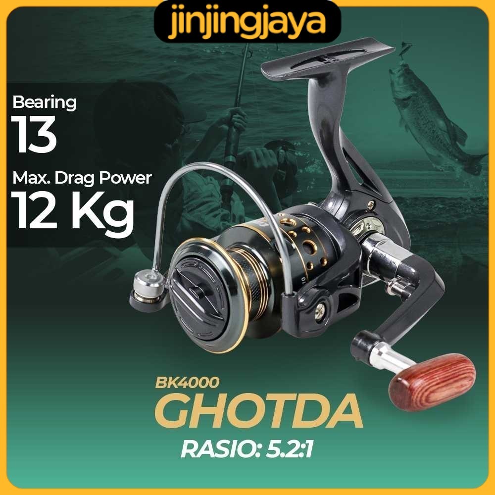 GHOTDA Reel Pancing Spinning 5.2:1 Ball Bearing 13 - BK4000
