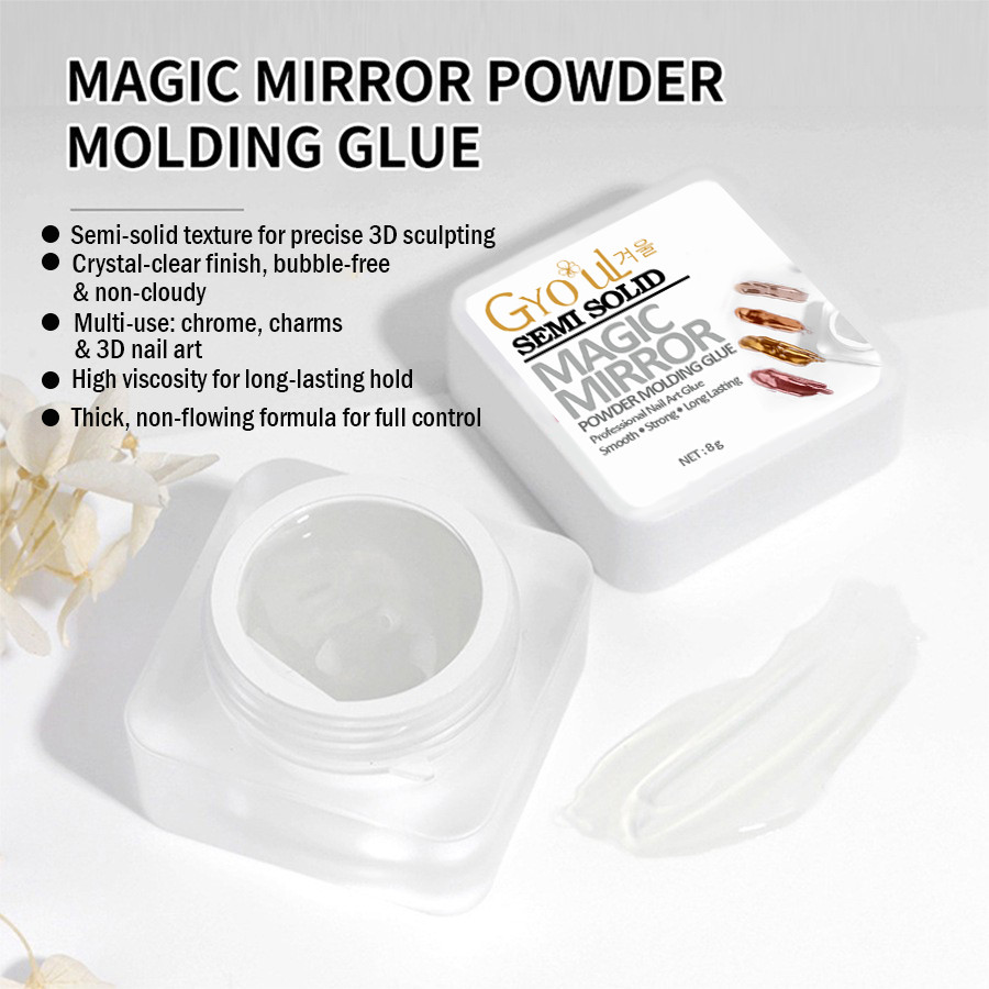 Semi Solid Magic Mirror Powder Molding Gel | Magic Mirror Effect Nail Molding Gel | Nail Art