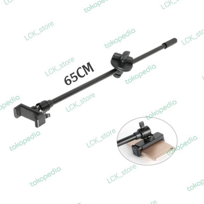stand mic panjang berdiri besi - standing microphone 2 Klip mic holder - Bracket Clip Hp