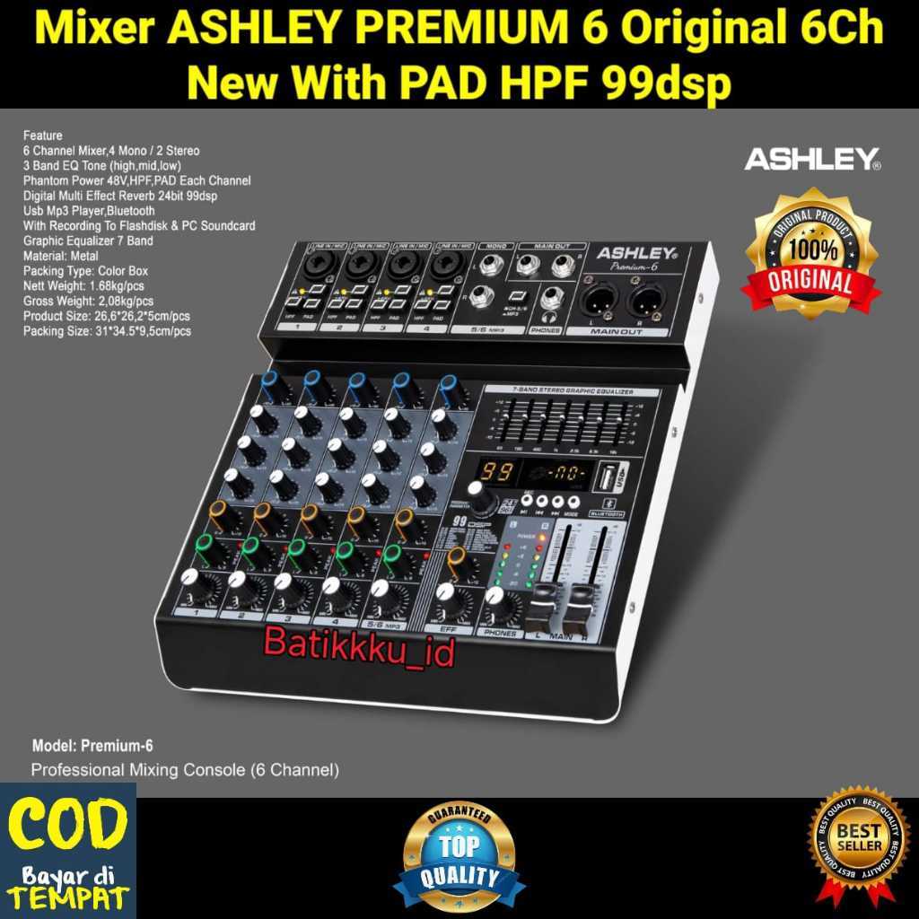 MIXER AUDIO ASHLEY PREMIUM 6 PREMIUM6 ORIGINAL WITH 99DSP 24BIT