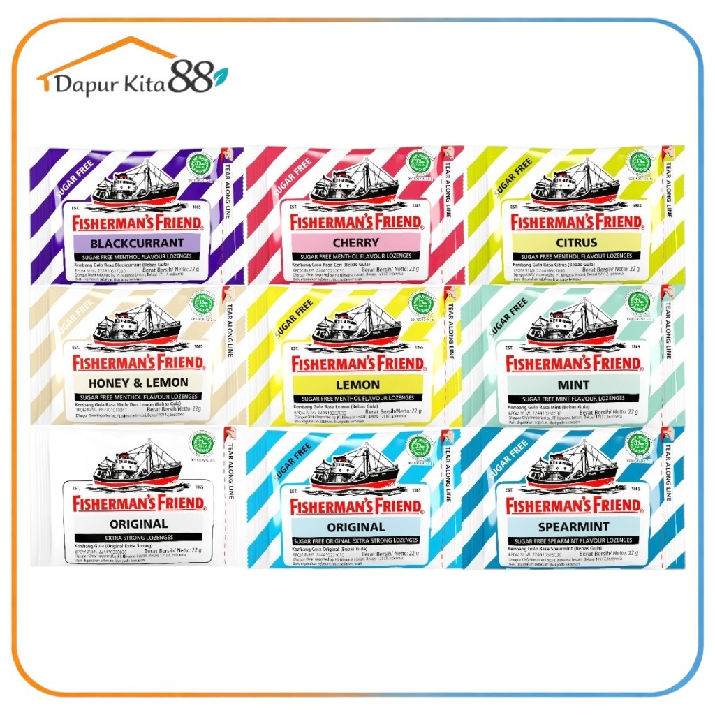 Fisherman's Friend Sugar Free All Varian | Permen Fisherman's Pelega Tenggorokan | Permen Pereda Bat