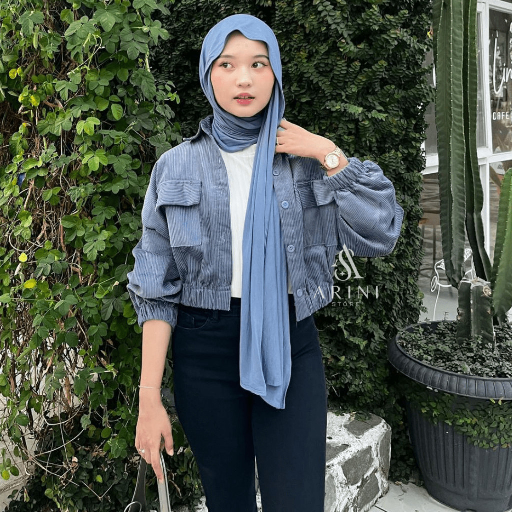 BUPESHOP Cardigan Crop / jaket corduroy