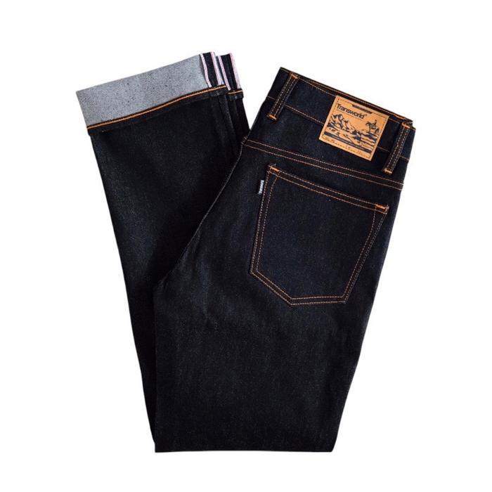 Transworld Celana Denim Selvedge 13 Oz Aceent Stretch Zucki Black - Denim Zucki, 27