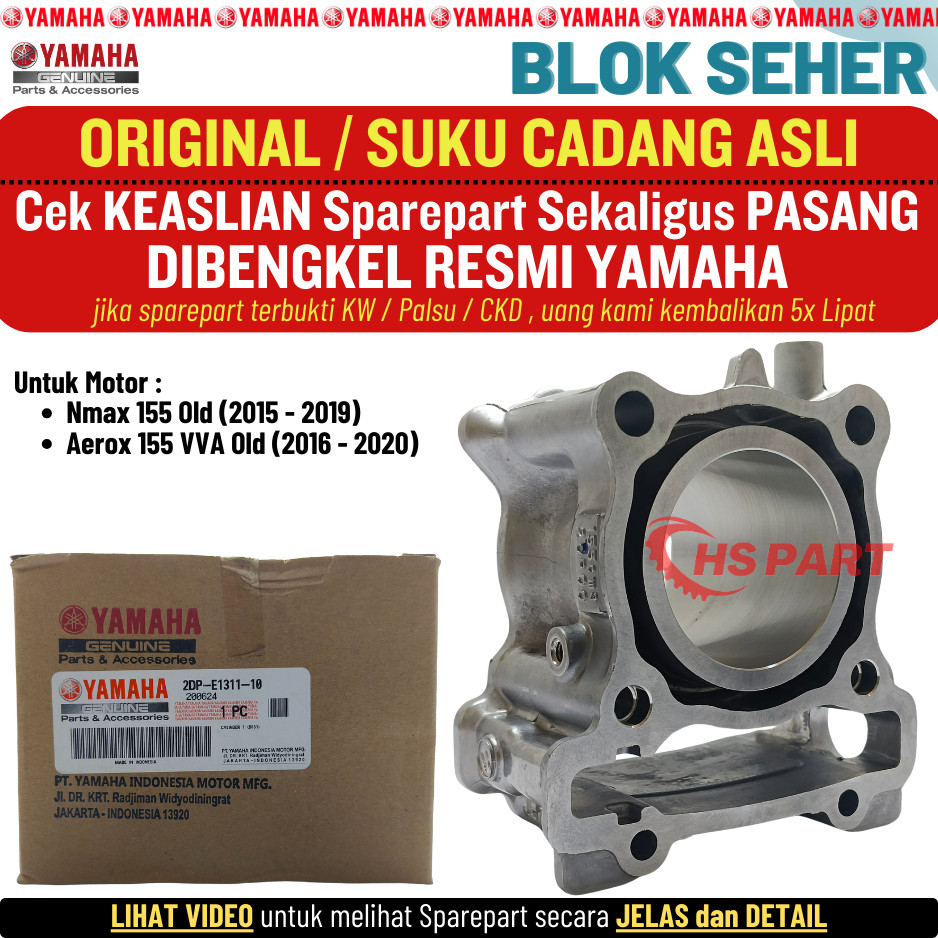 Blok Block Seher Cylinder Nmax Aerox 155 Old Original Yamaha 100%