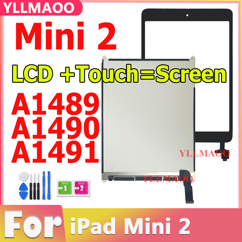 Black / White For iPad Mini 2 2nd A1489 A1490 A1491 Mini2 Tou Screen gitizer Sensor Glass + LCD spla