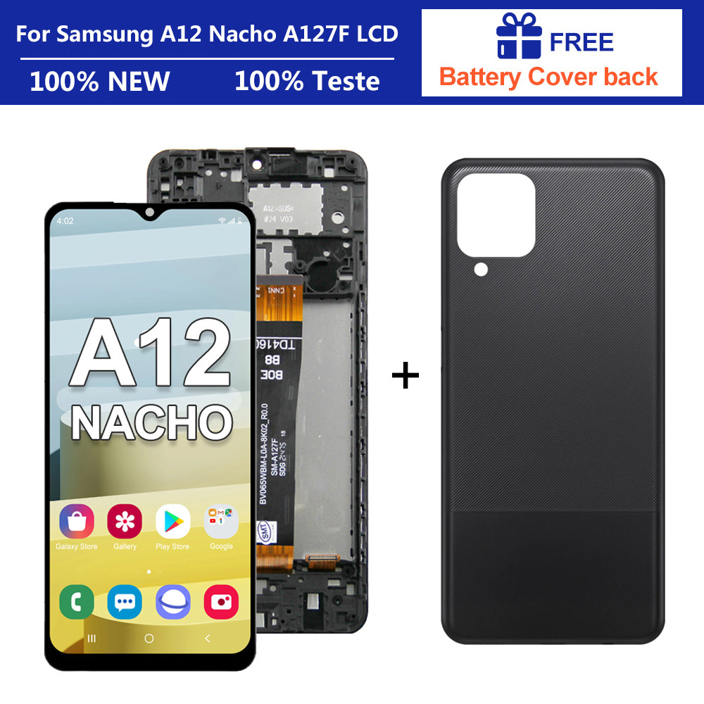 6.5'' High Quality For Samsung A12 Nacho LCD A127F A127M A127U LCD splay Touch Screen gitizer Assemb