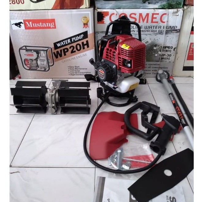 MESIN POTONG RUMPUT GENDONG 4 TAK PRO Paket( 2in1)mesin potong rumput (4tak)STARKE ST431+Cultivator 