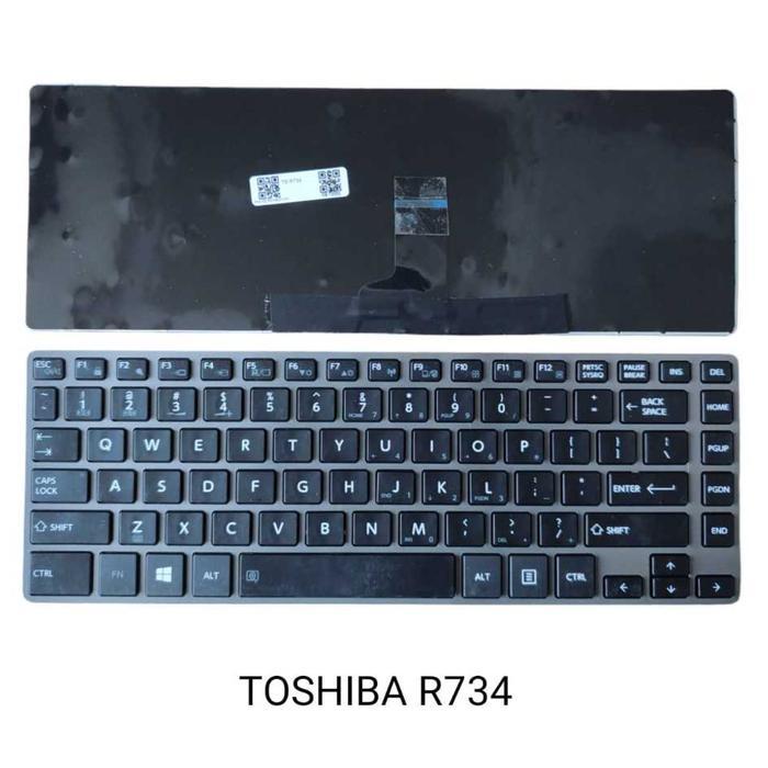 Keyboard Laptop Toshiba Dynabook R631 R632 R634 R734 R734/M R734 Hitam