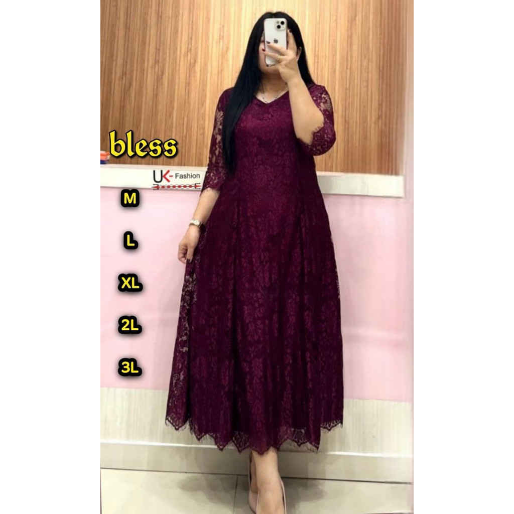 Dress semi prancis premium maxi dress