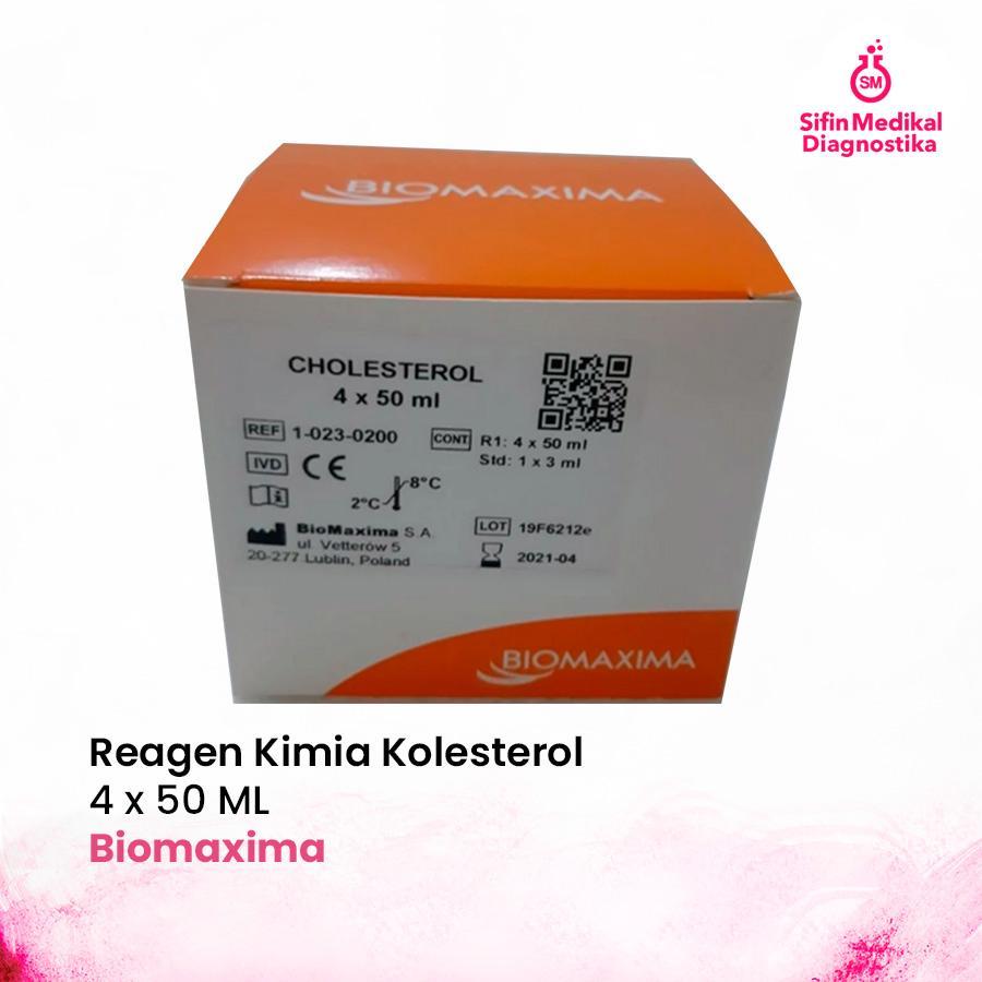 Reagen kimia Cholesterol metoda CHOD/PAP volume 4 x 50 ML Merek Biomaxima