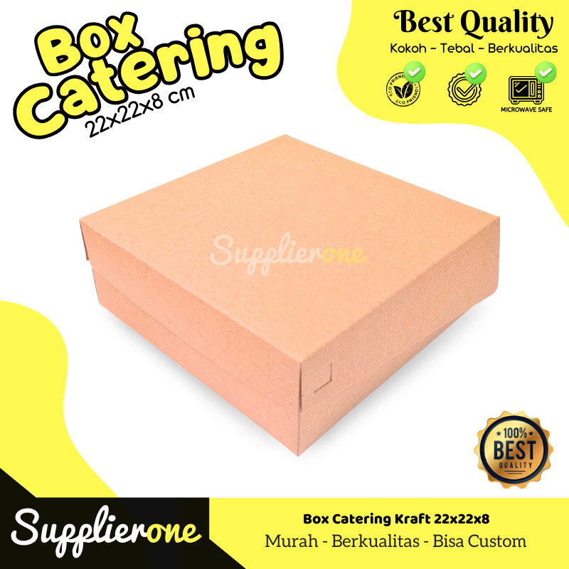 Box Catering 22x22x8/  Dus Catering / Box Nasi / Lunch Box / Dus Nasi  / Kemasan Ayam Bakar / Kemasa