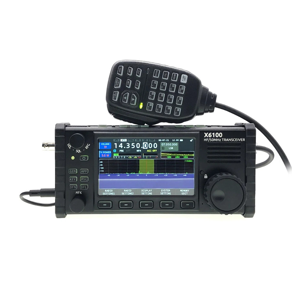 Xiegu X6100 50MHz HF Transceiver All Mode Transceiver Portable SDR Shortwave Transceiver with Antenn