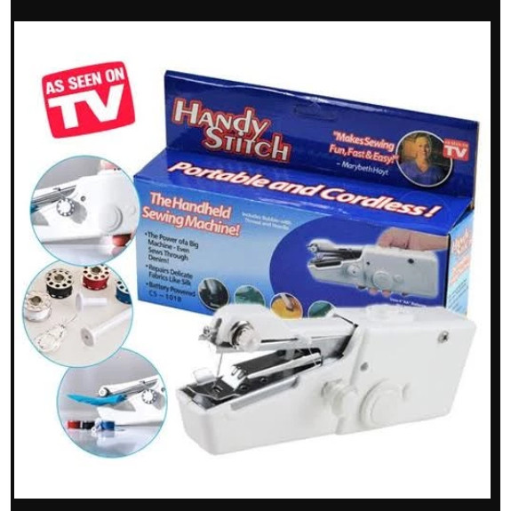 AL Mesin Jahit Tangan Mini Sewing Dengan Baterai