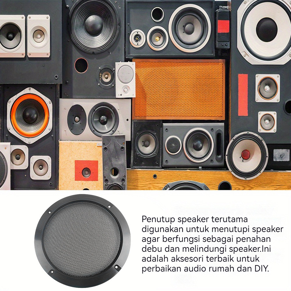 Pelindung Grill Speaker Metal Ukuran 6.5 Inch untuk Audio Mobil dan Rumah