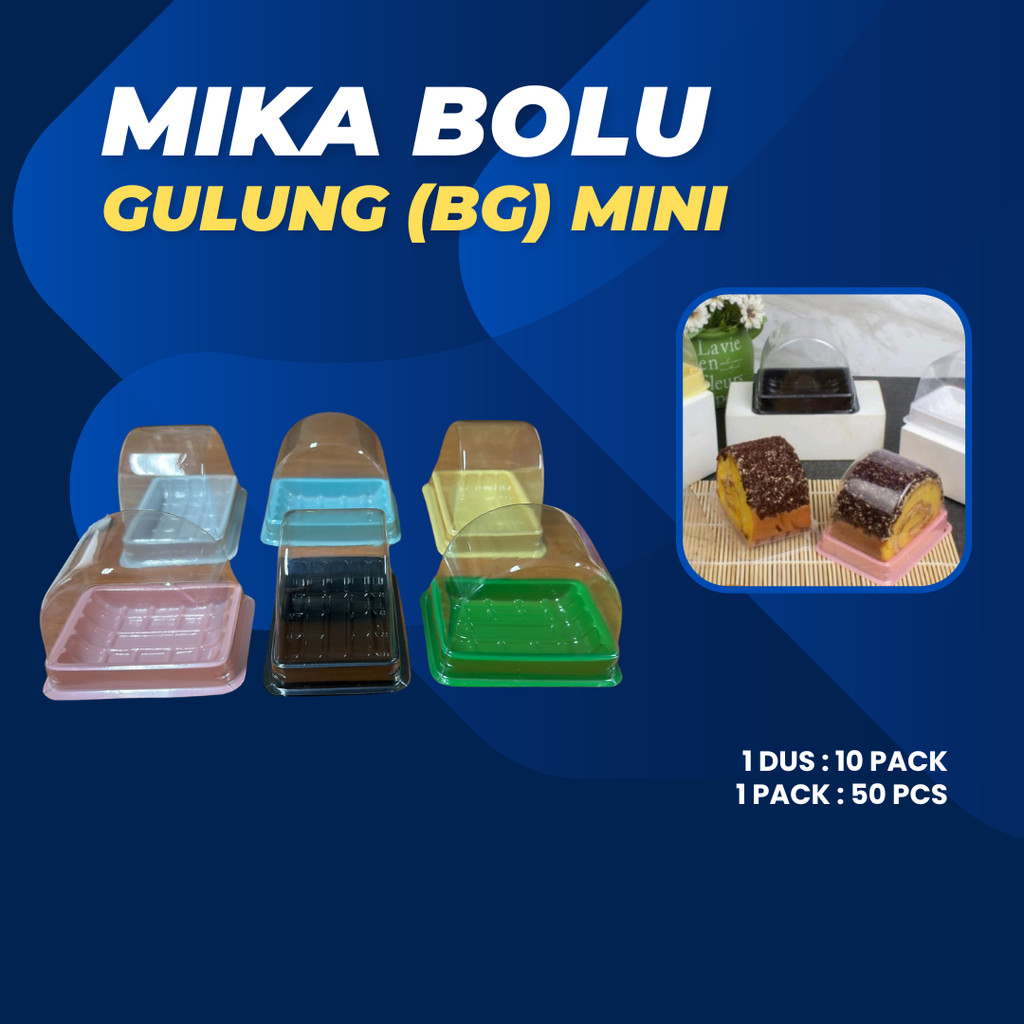 MIKA BOLU / GULUNG (BG) MINI / MIKA MOCHI WARNA HIJAU / HITAM / PUTIH ISI 50 PCS / MIKA PUDING
