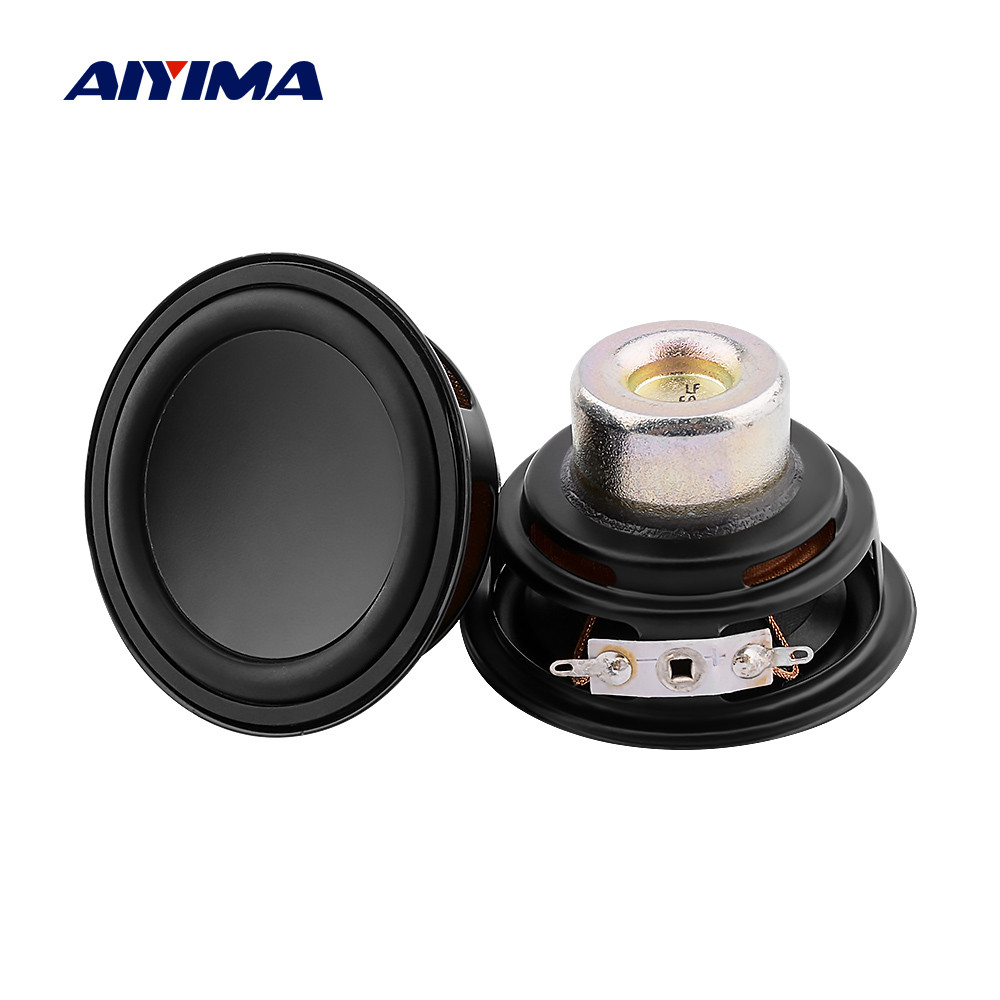 AIYIMA 2Pcs 2.5 Inch Midrange Bass Speaker 6 Ohm 20W Woofer Loudspeaker Neodymium Magnetic Auo Sound