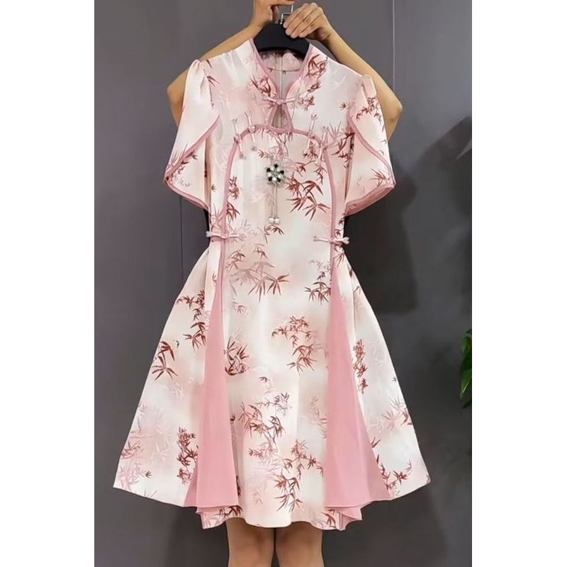 [COD]Gaun wanita gaya Cina baru kasual Cheongsam gaun gaun