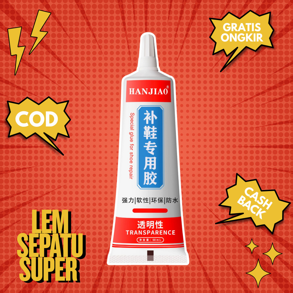 ORIGINAL HANJIAO Lem Sepatu Hanjiao Super Kuat Awet 50ml - Lem Hanjiao Insole Sepatu 50ml - Lem Serb