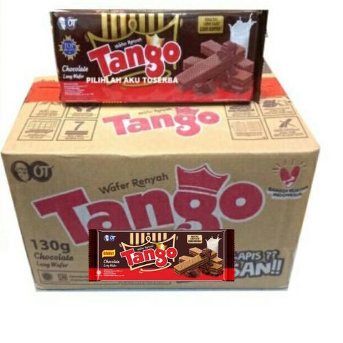 Tango wafer 110gr coklat vanilla 1 Dus isi 24pcs - coklat