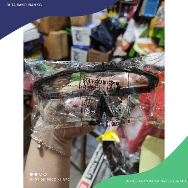 KACA MATA SAFETY BENING PUTIH/ KACA MATA PELINDUNG SAFETY GLASSES BENING NANKAI