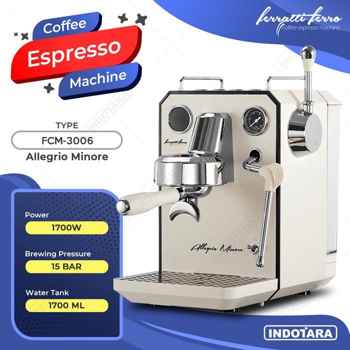 Ferratti Ferro Espresso Machine FCM-3006 Allegrio Minore - Ivory White