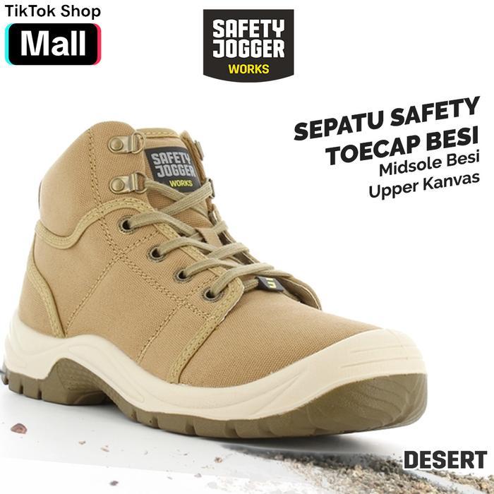 Sepatu Safety Jogger Desert / Sepatu Proyek Coklat / Sepatu Kerja Proyek Sporty - 39