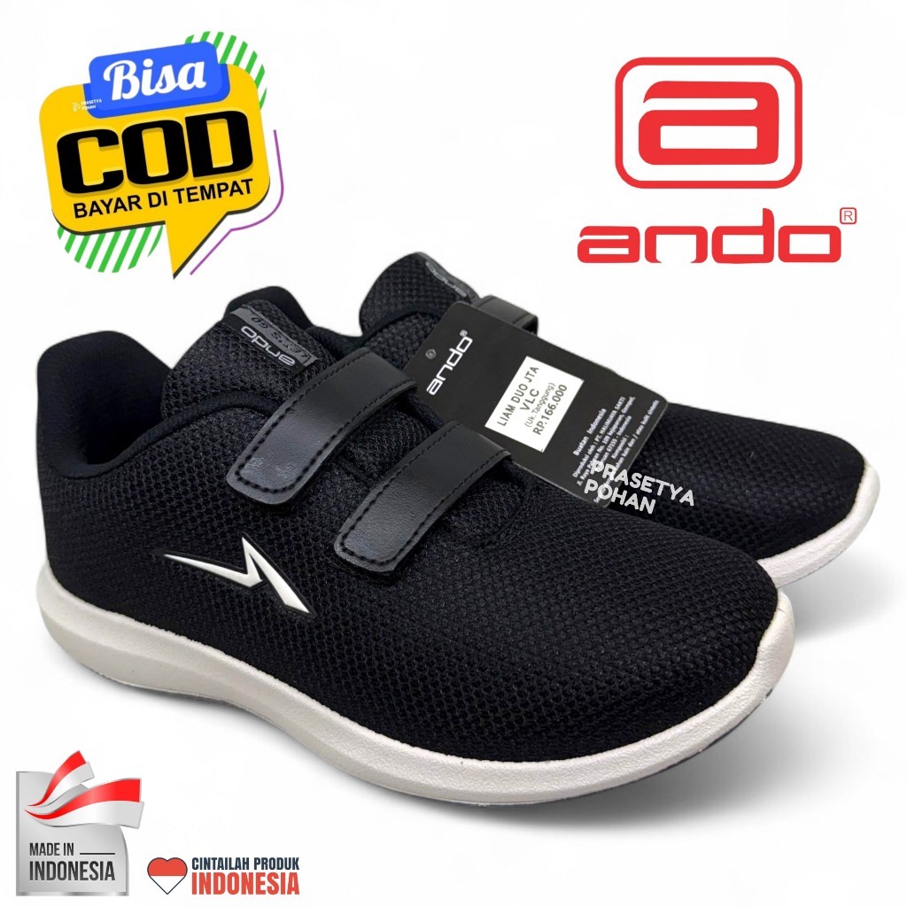 Sepatu Sekolah SD SMP SMA Anti Slip Original ANDO - Sepatu Anak Laki dan Perempuan SD SMP SMA ANDO P