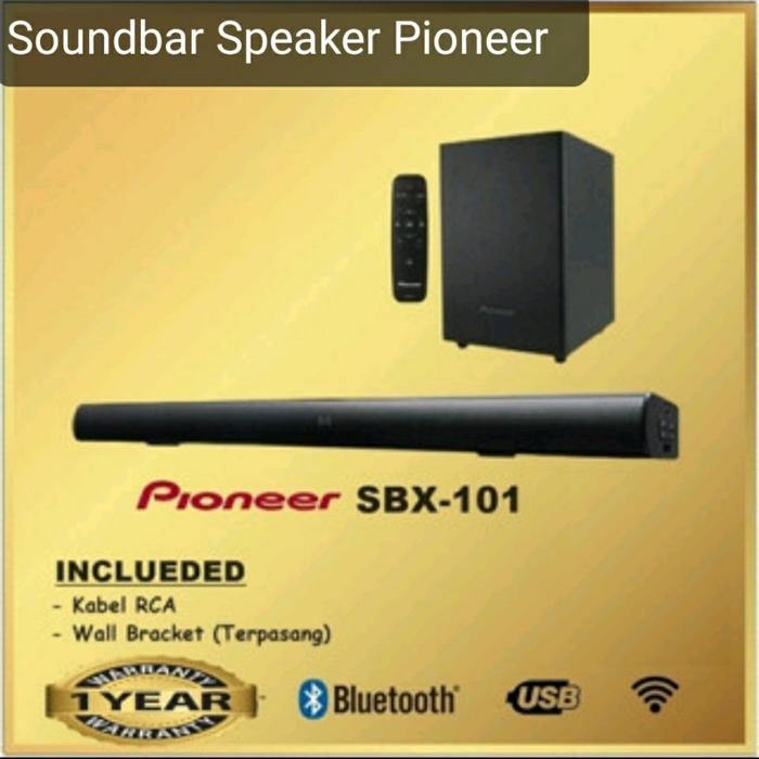 Soundbar Speaker Pioneer Subwoofer Sound System Home Theater TV Bluetooth Multifungsi SBX 101