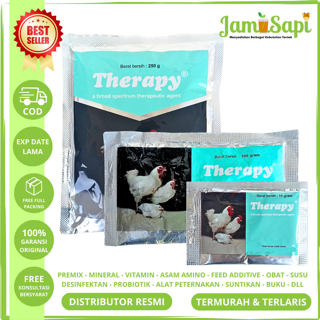 THERAPY 250 gram MEDION - Therapy Ayam - Obat Ayam Antibiotik Ayam Obat Crd Koksi Coryza Snot Flu Ay