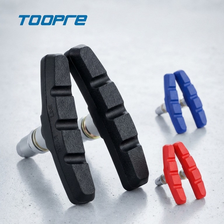 Toopre Kampas Rem Brakepad Karet V Brake Pad Kunci L Kompatibel Shimano Shoe Pakem Awet Sepeda