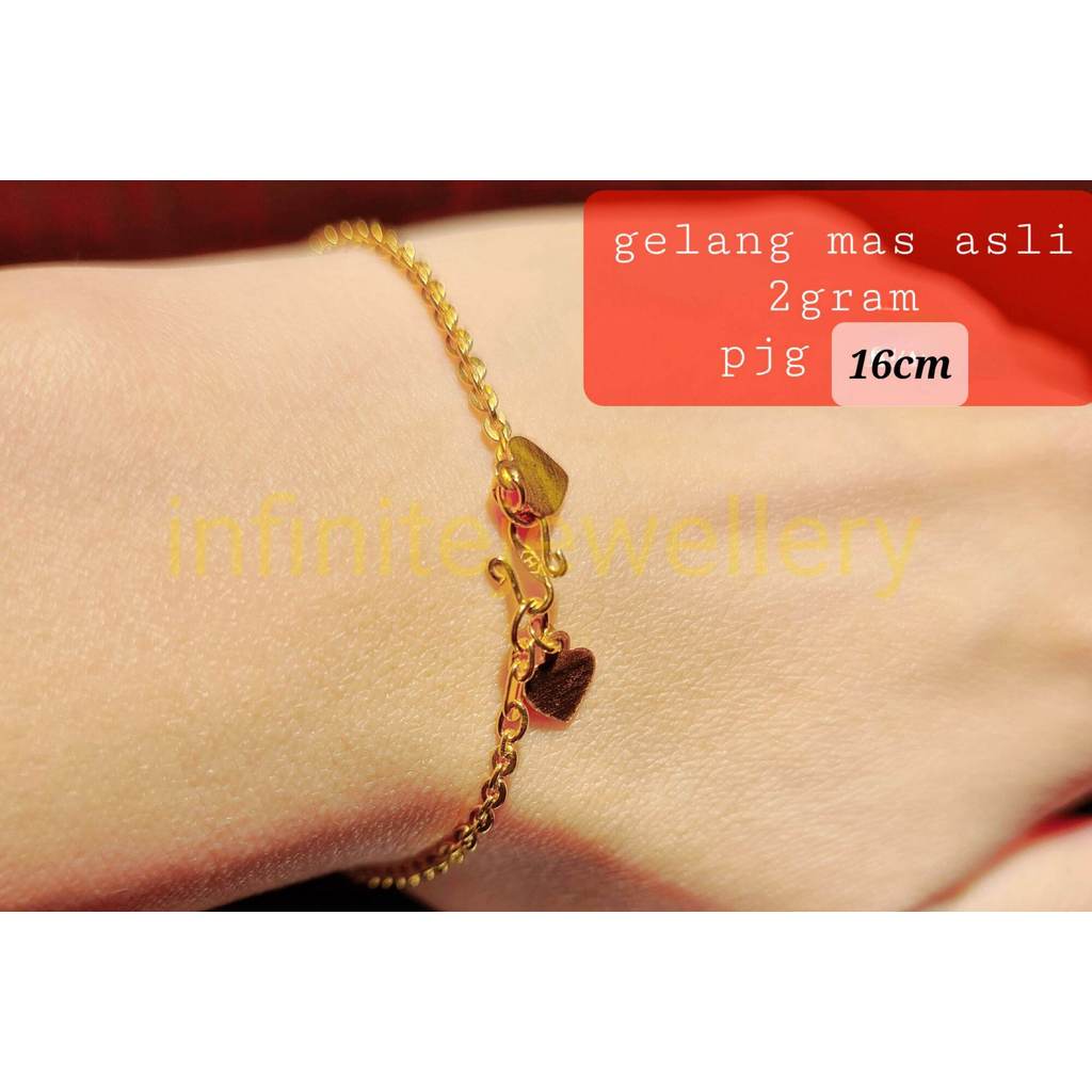 gelang  emas rantai medan 2gram